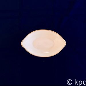 Lenox USA Vintage 4 ½" x 2 ½" Oval Ashtray Nut Candy Bowl Ivory Bone China